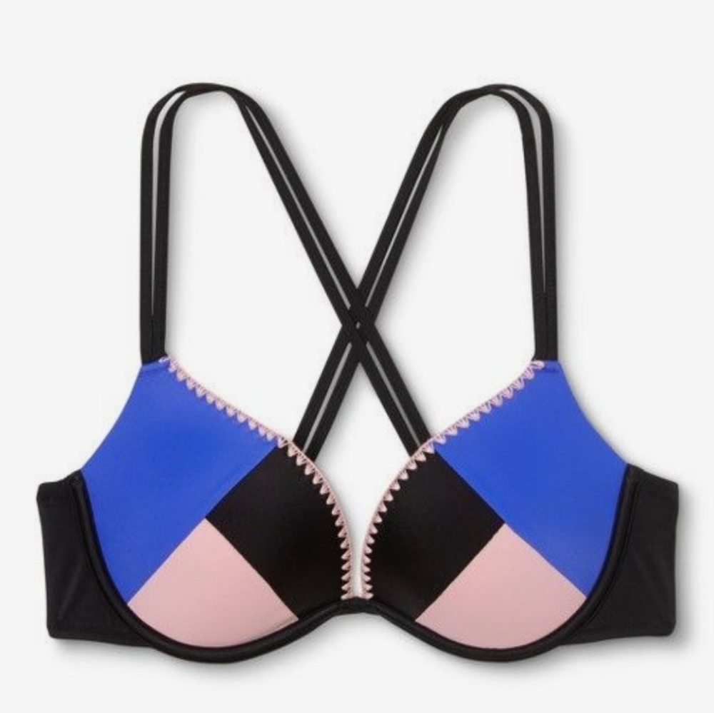 Shade & Shore Swimwear Push Up Colorblock Bikini Swimsuit